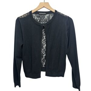 Esperanza Black Lace Cardigan, M, Sheer back, Classic, Goth, Whimsigoth